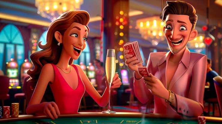 Dealer Live Casino profesional memandu permainan secara langsung dan interaktif